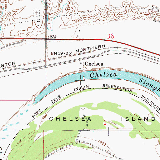 Topographic Map of 28N49E36CD__01 Well, MT