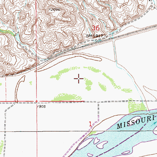 Topographic Map of 28N55E36CD__01 Well, MT
