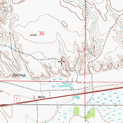 Topographic Map of 28N48E36DD__02 Well, MT