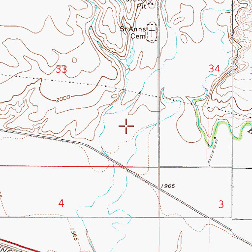 Topographic Map of 28N50E33DD__01 Well, MT