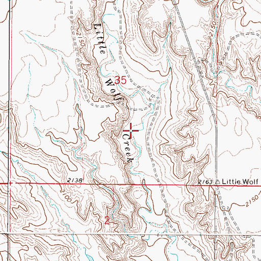 Topographic Map of 28N47E35DCBA01 Well, MT