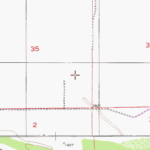 Topographic Map of 28N53E35DD__01 Well, MT