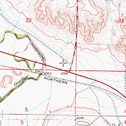 Topographic Map of 28N42E32DD__01 Well, MT