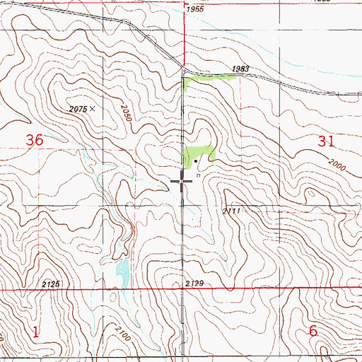 Topographic Map of 28N57E31CB__01 Well, MT
