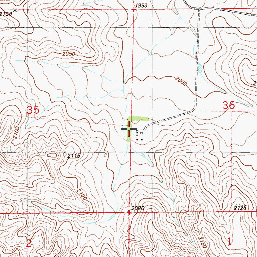 Topographic Map of 28N56E36CB__01 Well, MT