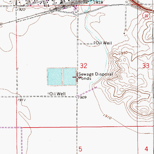 Topographic Map of 28N56E32DB__01 Well, MT