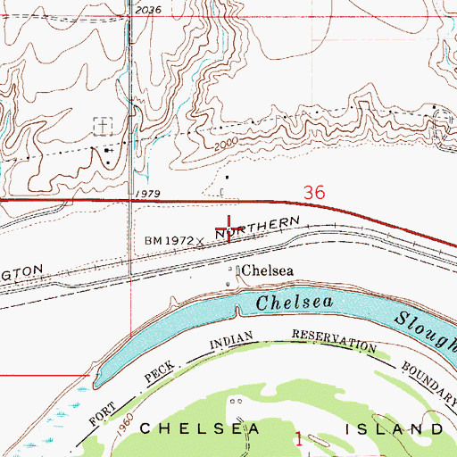 Topographic Map of 28N49E36CA__01 Well, MT