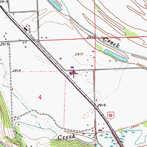 Topographic Map of 27N21W04AD__01 Well, MT