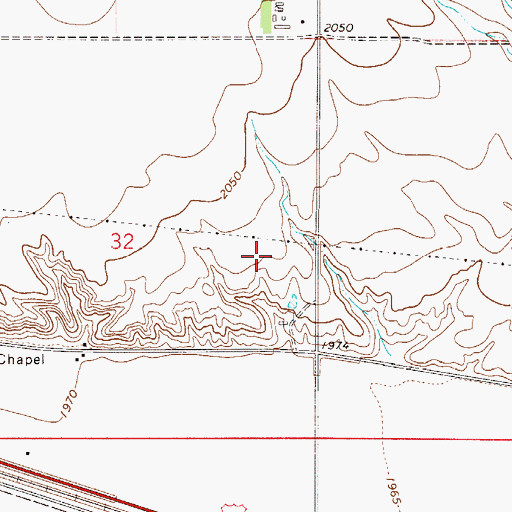 Topographic Map of 28N50E32DA__01 Well, MT