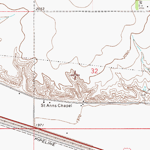 Topographic Map of 28N50E32CA__01 Well, MT