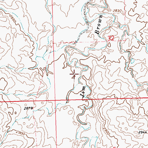 Topographic Map of 28N24E32CCAA01 Well, MT