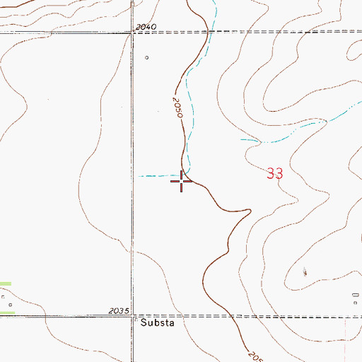 Topographic Map of 28N51E33CBAA01 Well, MT