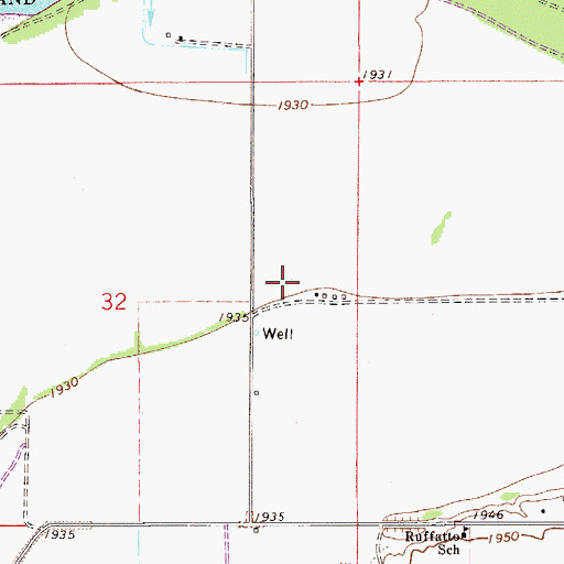 Topographic Map of 28N53E32DA__01 Well, MT