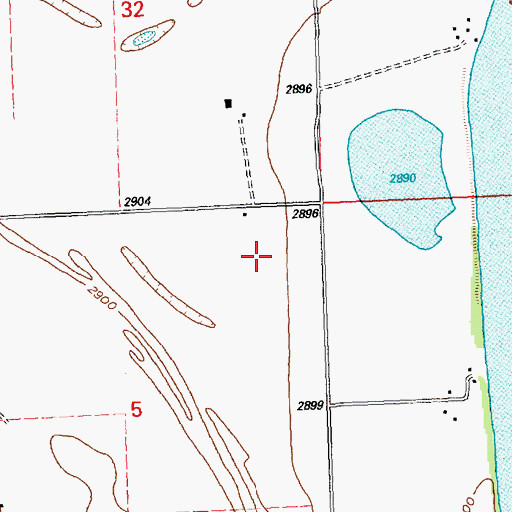 Topographic Map of 27N20W05AA__01 Well, MT