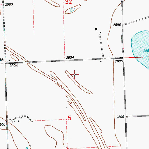 Topographic Map of 27N20W05AB__01 Well, MT