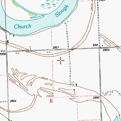Topographic Map of 27N20W06AB__01 Well, MT