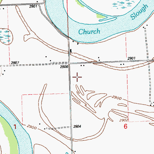 Topographic Map of 27N20W06BB__01 Well, MT
