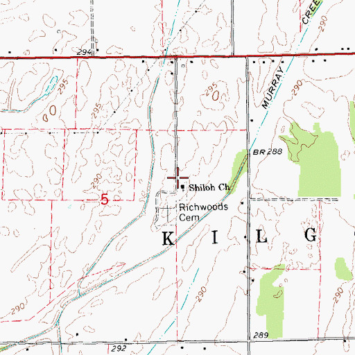 Topographic Map of Richard School (historical), AR