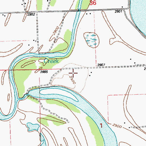 Topographic Map of 27N21W01BA__01 Well, MT