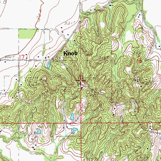 Topographic Map of Rock Springs Cemetery, AR