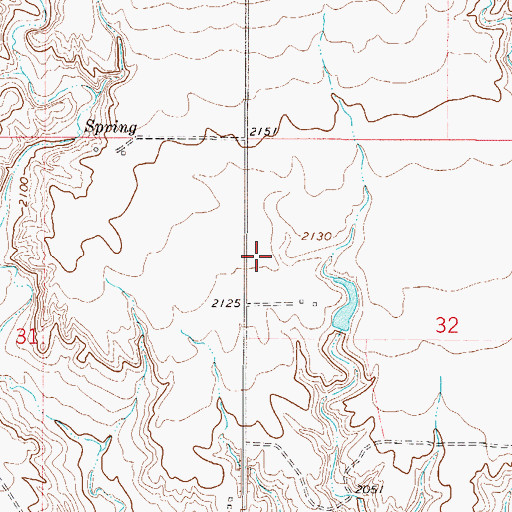 Topographic Map of 28N48E32BC__01 Well, MT