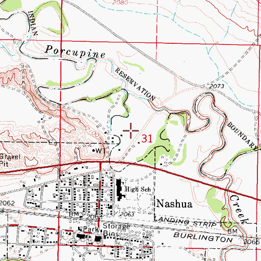 Topographic Map of 28N42E31BD__01 Well, MT