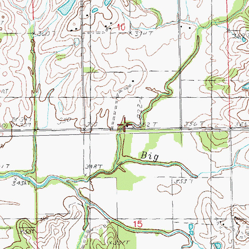 Topographic Map of Rogers Chapel, AR