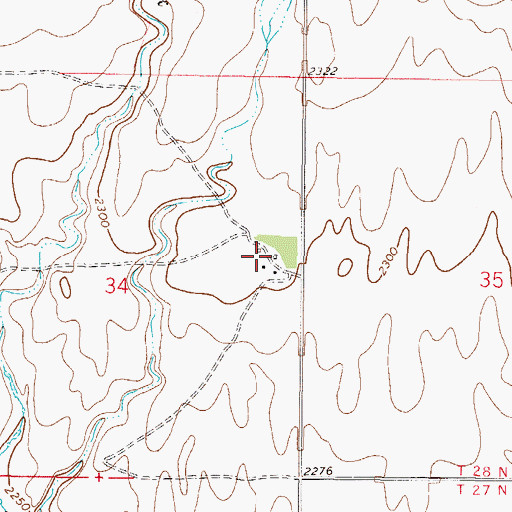 Topographic Map of 28N45E34ADDC01 Well, MT