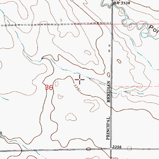 Topographic Map of 28N01W36ADBC01 Well, MT