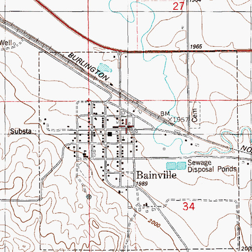 Topographic Map of 28N58E34BB__02 Well, MT