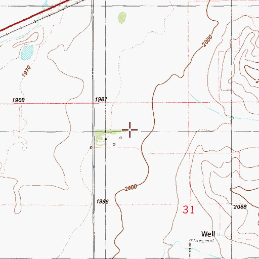 Topographic Map of 28N58E31BB__03 Well, MT