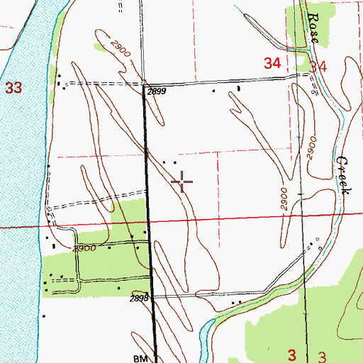 Topographic Map of 28N20W34CC__01 Well, MT