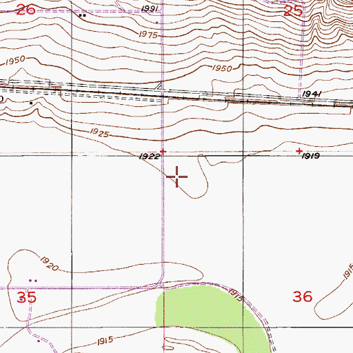 Topographic Map of 28N54E36BB__01 Well, MT