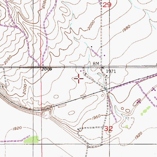 Topographic Map of 28N54E32BA__01 Well, MT