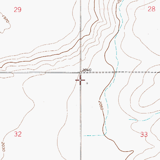 Topographic Map of 28N51E33BBBC02 Well, MT
