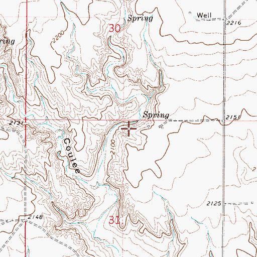 Topographic Map of 28N48E31AB__02 Well, MT