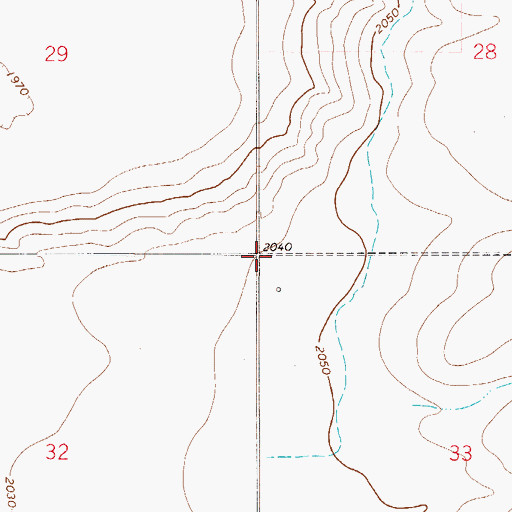 Topographic Map of 28N51E33BBBB01 Well, MT