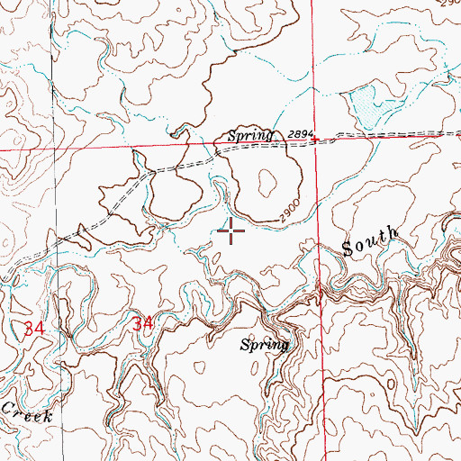 Topographic Map of 28N23E34AAD_02 Well, MT