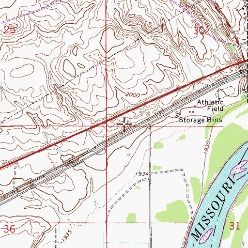 Topographic Map of 28N53E31BB__01 Well, MT
