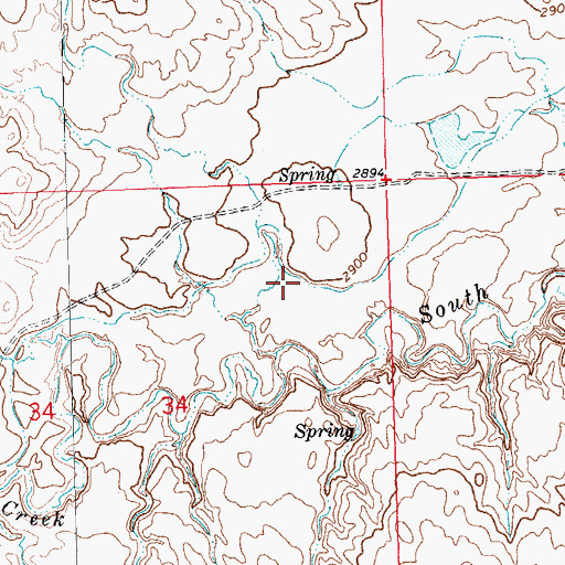 Topographic Map of 28N23E34AAD_01 Well, MT