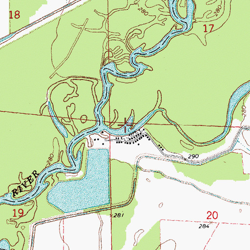 Topographic Map of Thwait Back Out, AR