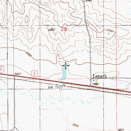 Topographic Map of 28N57E28DC__01 Well, MT