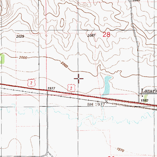 Topographic Map of 28N57E28CD__01 Well, MT