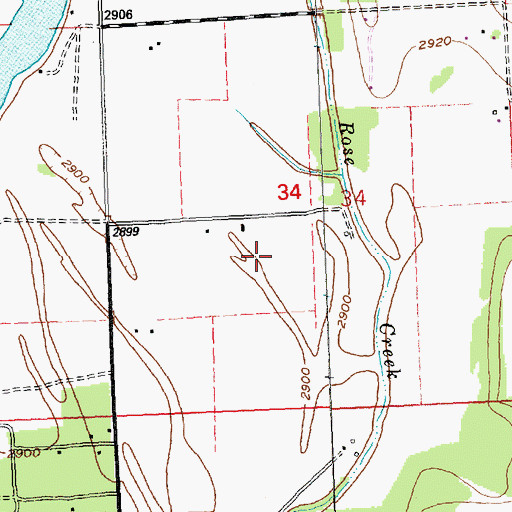 Topographic Map of 28N20W34CA__01 Well, MT