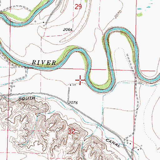 Topographic Map of 28N41E32ABBD01 Well, MT