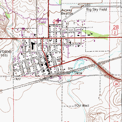 Topographic Map of 28N56E29DC__01 Well, MT