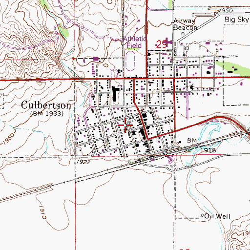 Topographic Map of 28N56E29CD__01 Well, MT