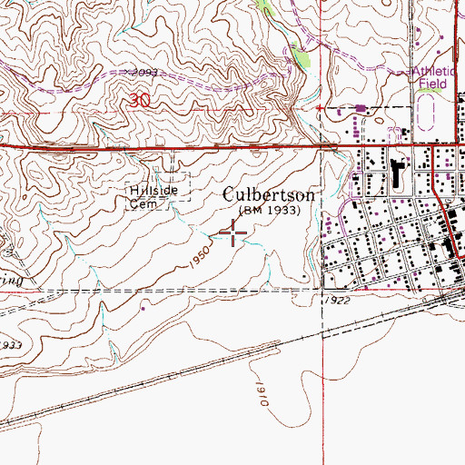 Topographic Map of 28N56E30DD__01 Well, MT