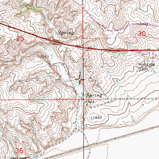 Topographic Map of 28N56E30CC__01 Well, MT