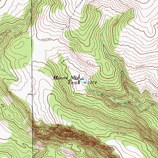 Topographic Map of Moore Mountain Tank, AZ